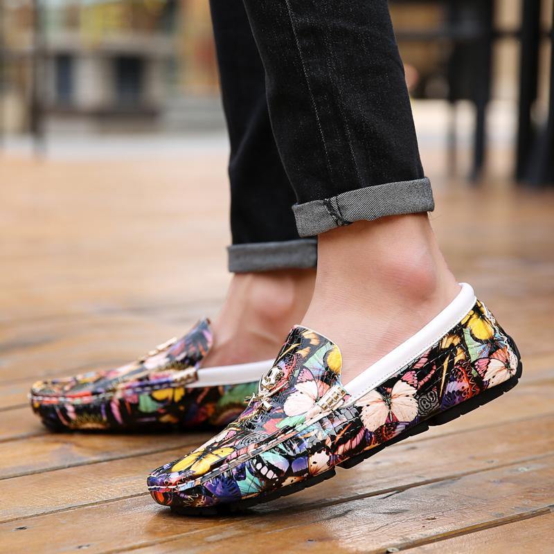 Men's New Colorful Trendy British Loafers - AM APPAREL