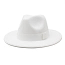 Men's New Wide Brim Fedora Hats With Ribbon - AM APPAREL