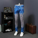 Men's Pattern Slim Fit Designer Jeans - AM APPAREL