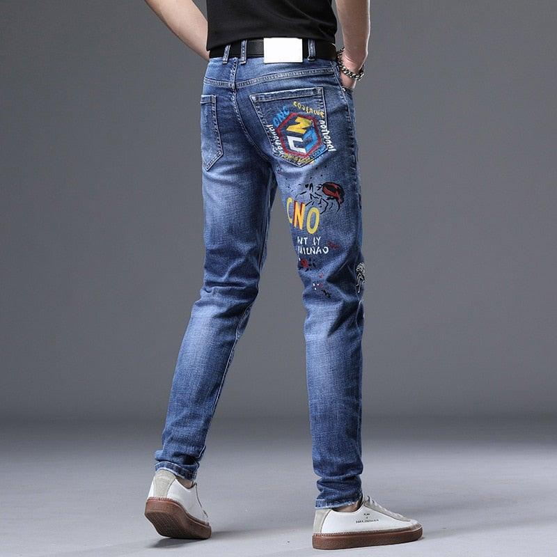 Men’s Slim Fit Stretch Denim Pants - AM APPAREL