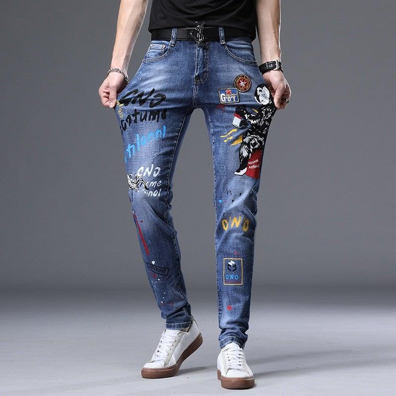 Men’s Slim Fit Stretch Denim Pants - AM APPAREL