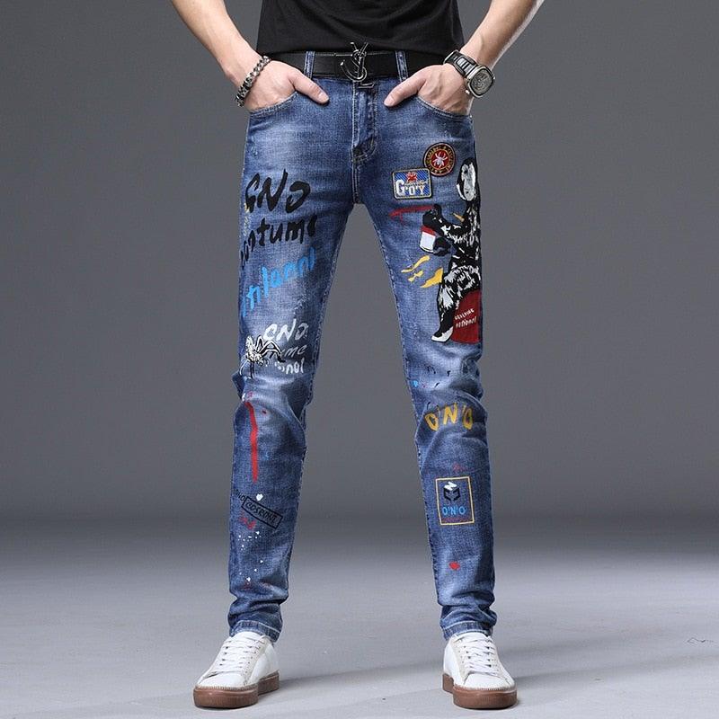 Men’s Slim Fit Stretch Denim Pants - AM APPAREL