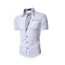 Men's Solid Colored Summer Short Sleeve Shirt - AM APPAREL