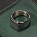Men's Square Titanium Steel Rings - AM APPAREL