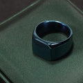 Men's Square Titanium Steel Rings - AM APPAREL