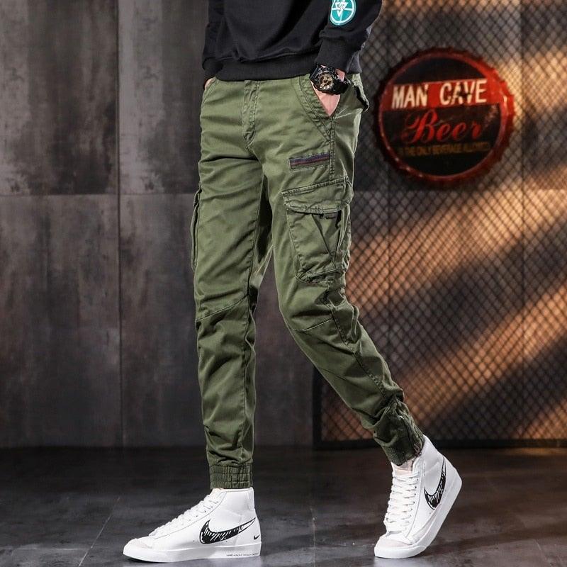 Men's Tactical Slim Fit Cargo Joggers - AM APPAREL