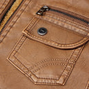 Men's Thick Faux Leather Winter Jacket - AM APPAREL