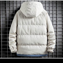 ML Men's Striped Thick Winter Parka Coat - AM APPAREL