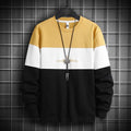 Tri-Color Loose Fit Round Neck Sweatshirts - AM APPAREL