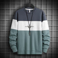 Tri-Color Loose Fit Round Neck Sweatshirts - AM APPAREL