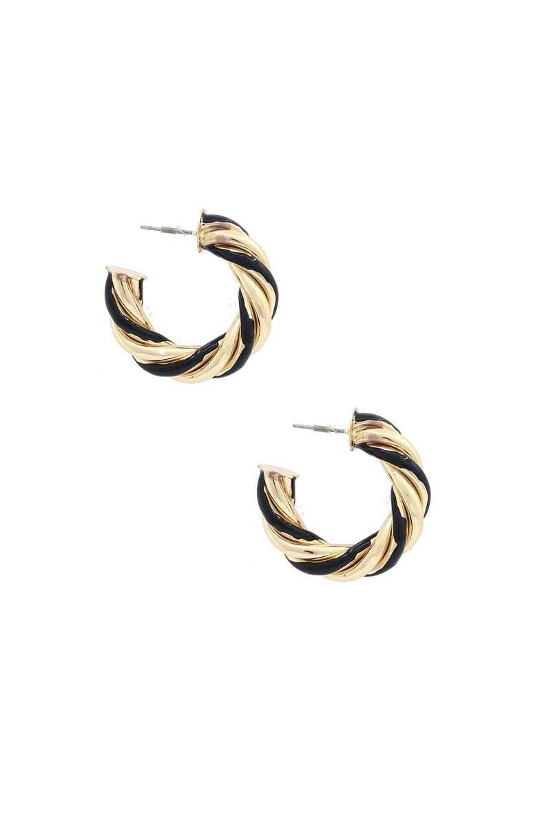 Twisted Open Circle Earring - AM APPAREL