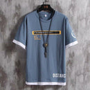 Unisex Streetwear Print Color Block T-shirt - AM APPAREL