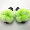 Women's Casual Faux Furry Slippers - AM APPAREL