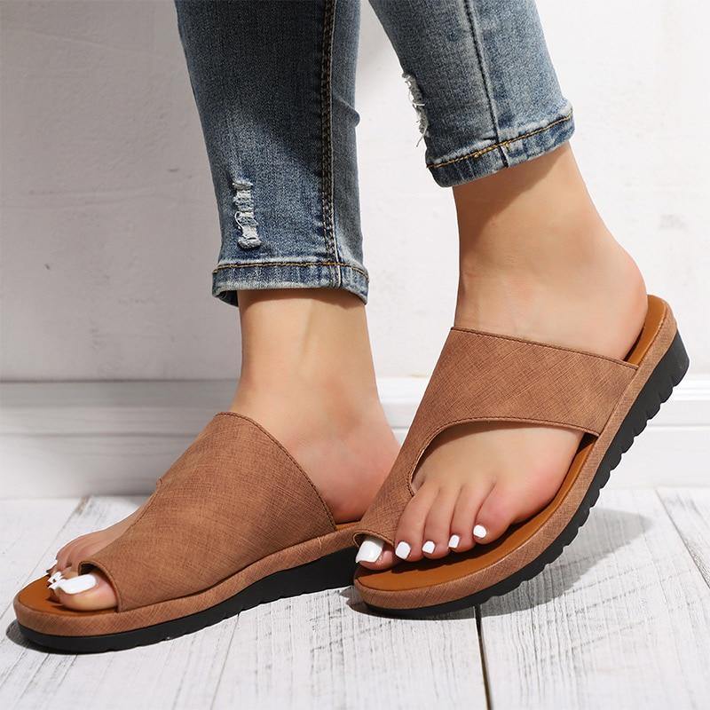 Women's Comfy Flat Platform Sandals - AM APPAREL