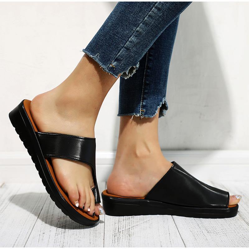 Women's Comfy Flat Platform Sandals - AM APPAREL