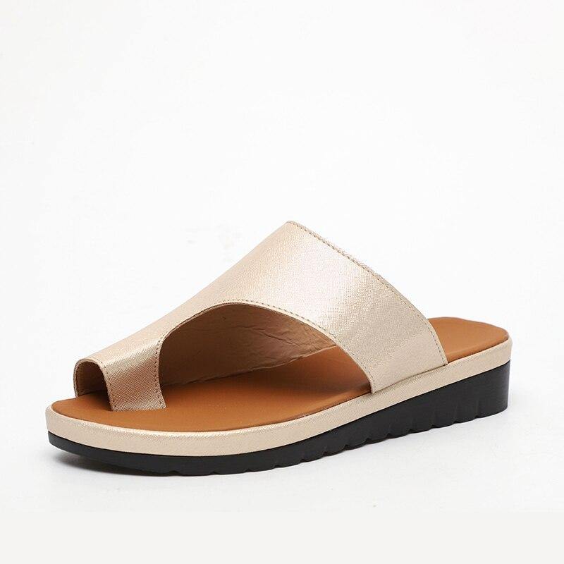 Women's Comfy Flat Platform Sandals - AM APPAREL