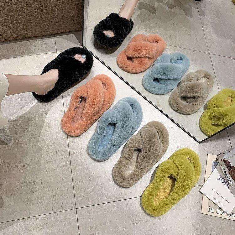 Women's Home Winter Furry Slippers - AM APPAREL