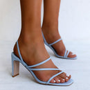 Women's Strappy 8.5cm High Heels Sandals - AM APPAREL
