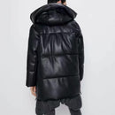 Women's Winter Zipper Parkas Long Coats - AM APPAREL